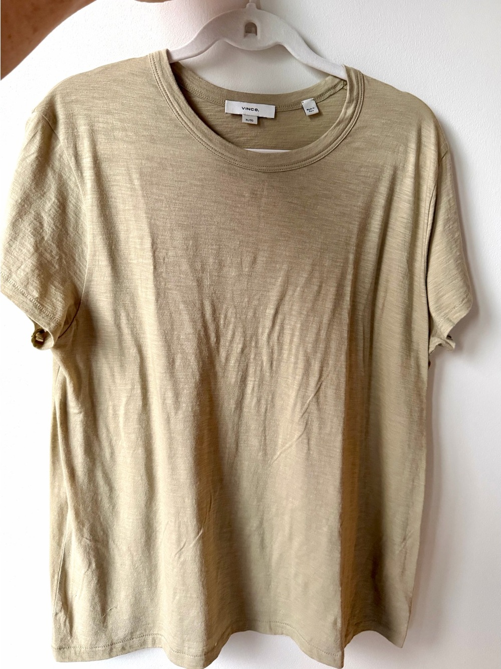 Vince Women’s Crew Neck T-Shirt in Light Tan